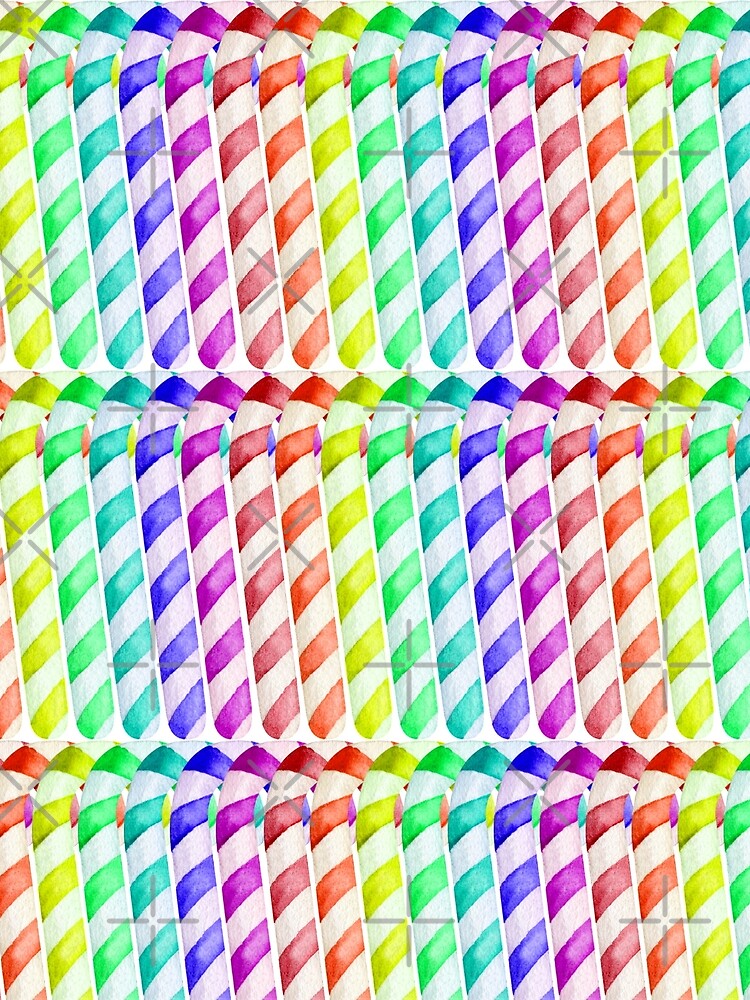 Colorful Candy Cane Striped Pattern by Wheeler-Styl3