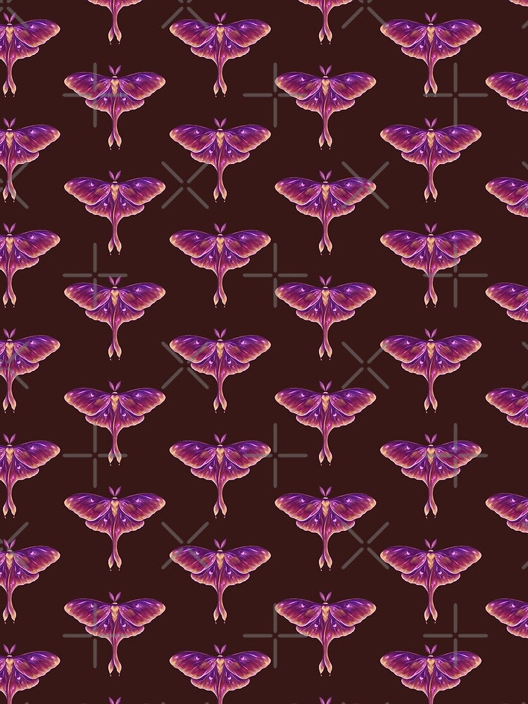 Blood Moon Moth Lunar Eclipse Celestial Luna Moth Art by Crystal Moon