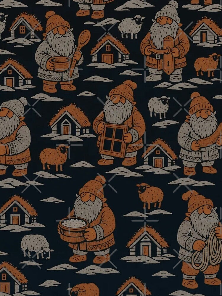 Yule Lads Thirteen Icelandic Repeat | Jolasveinar Folklore Winter Pattern by StickyGuys
