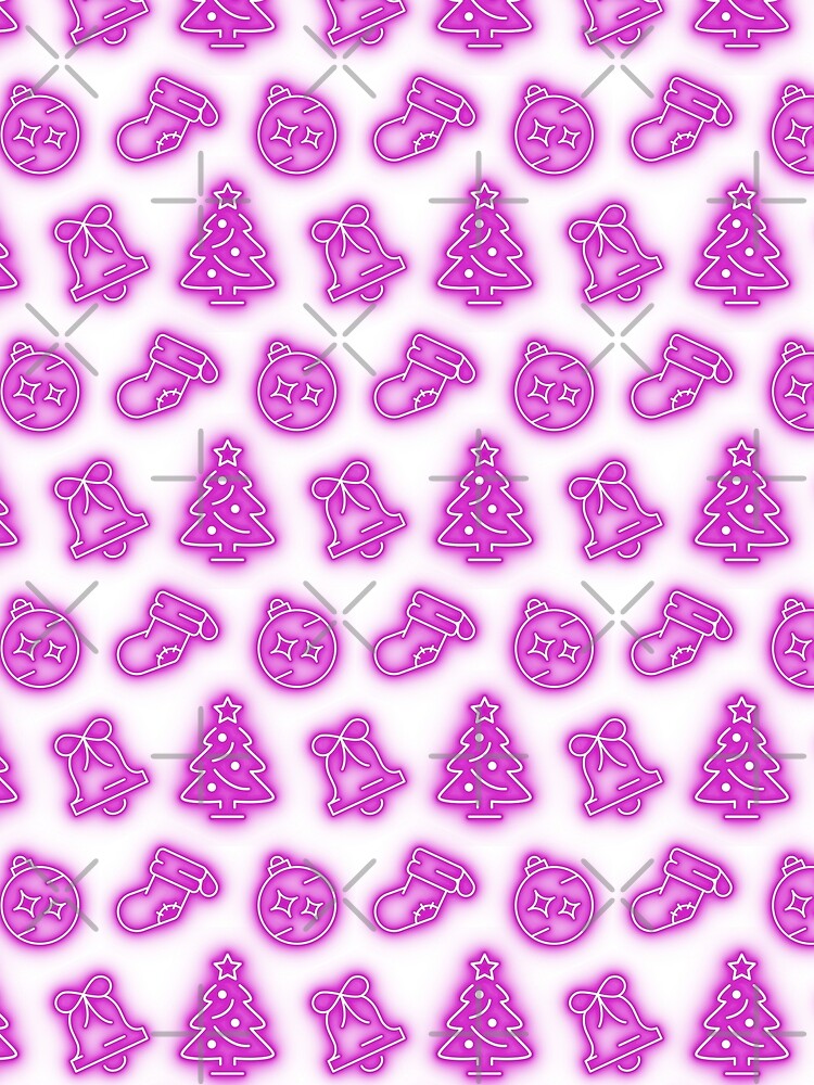 Neon Pink Christmas by Pixels2Patterns