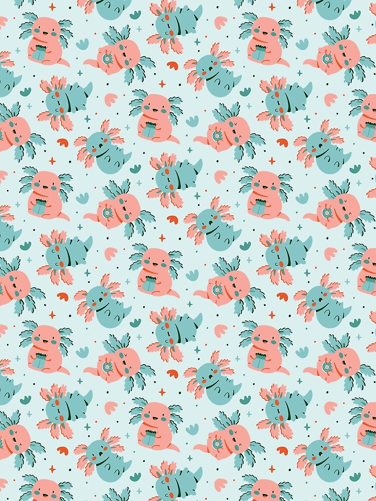 Cute Kawaii Axolotl Pattern Animal by Patterntastic