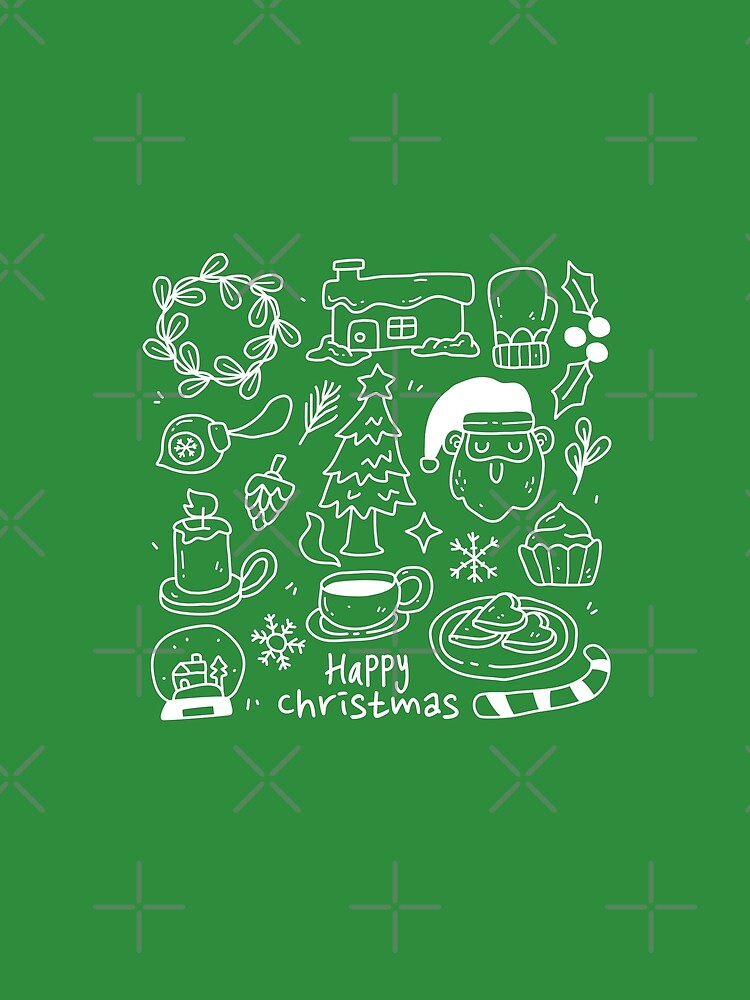 Hygge Christmas With Santa White Green by Ashberry2