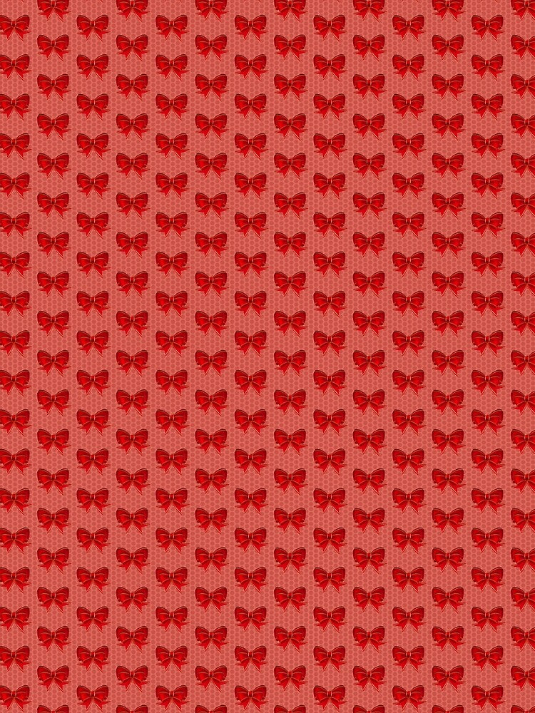 Red Bow and Dots Seamless Pattern by Cedarrue
