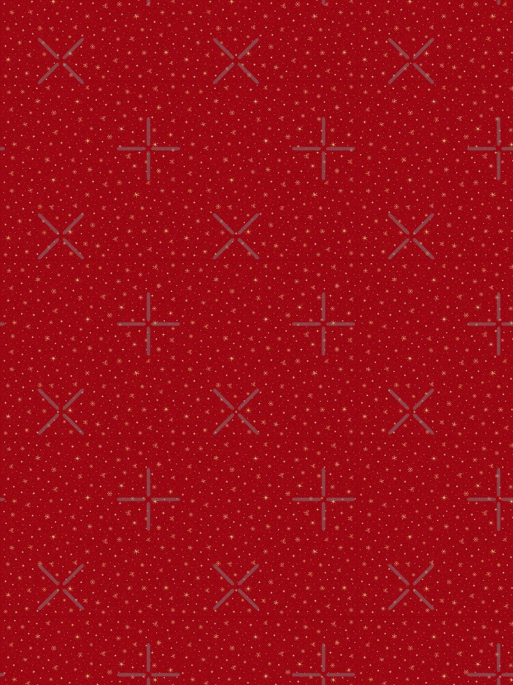 Cranberry Red Gold Bow Snowflake Christmas Tissue by sadedream