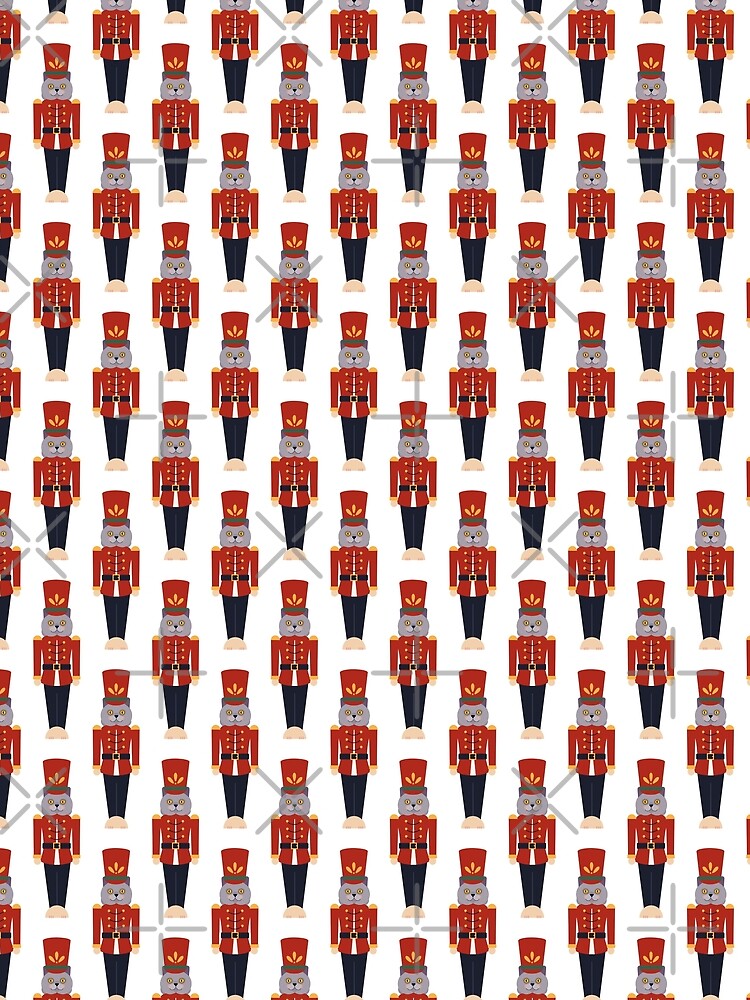Christmas Nutcracker British short hair Cat pattern by Qualali Studio