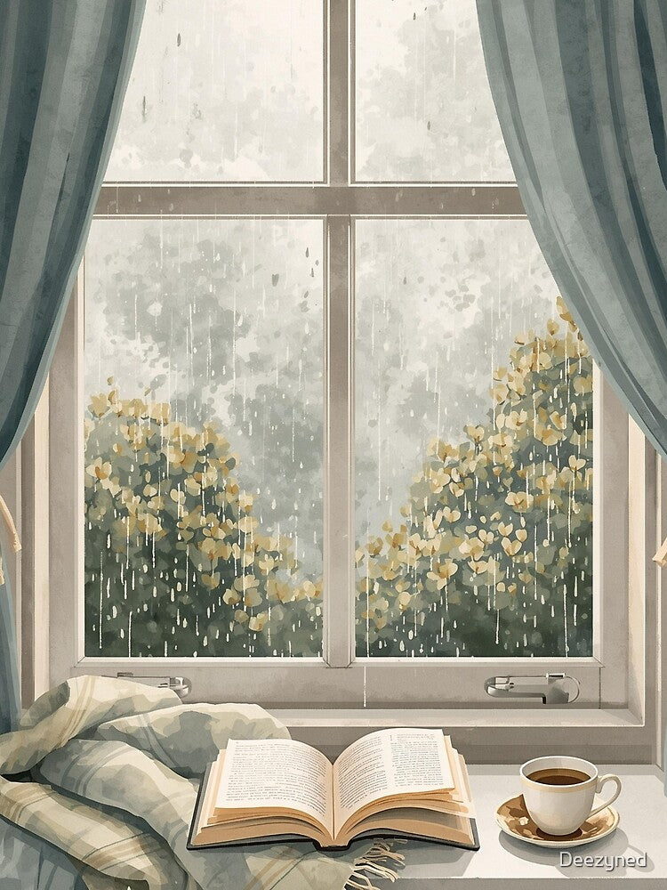 Rain Reads Best with Books by Deezyned