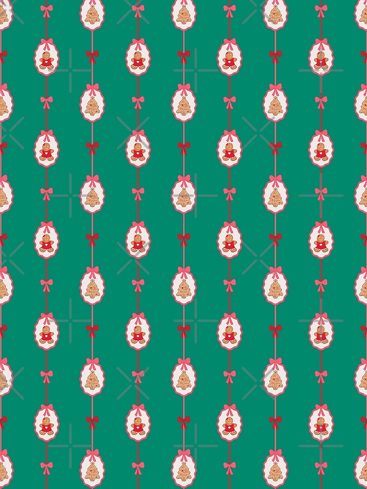Coquette Christmas gingerbread cookies Green by trefail