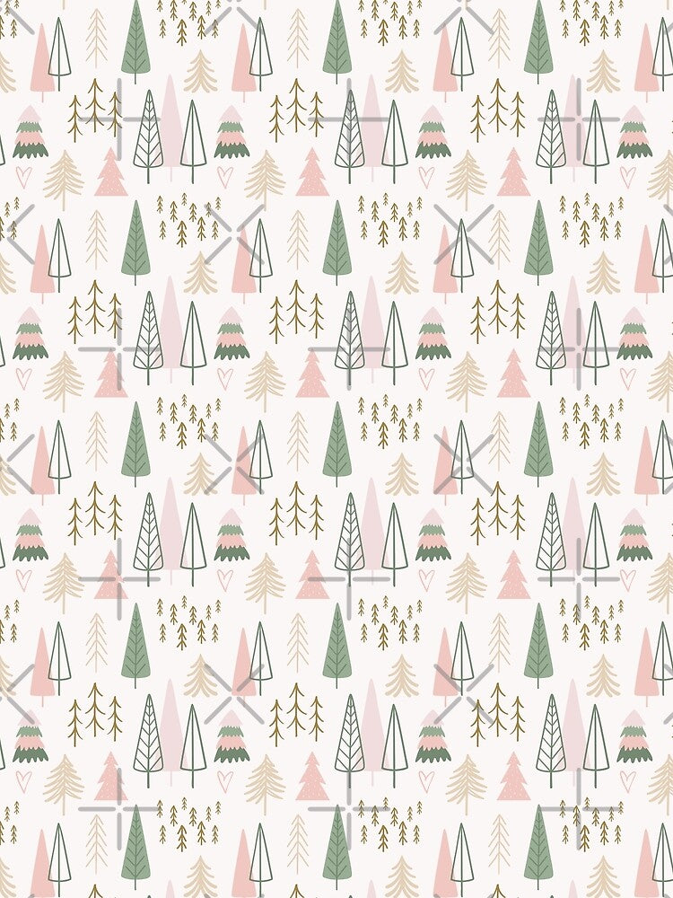 Christmas trees vintage pattern by FatBirdie