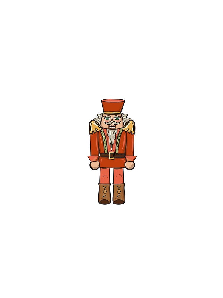 Red Nutcracker Illustration • Christmas Nutcracker Art • Hand-Drawn Holiday Character • Festive Christmas Design by ElectricMarfa