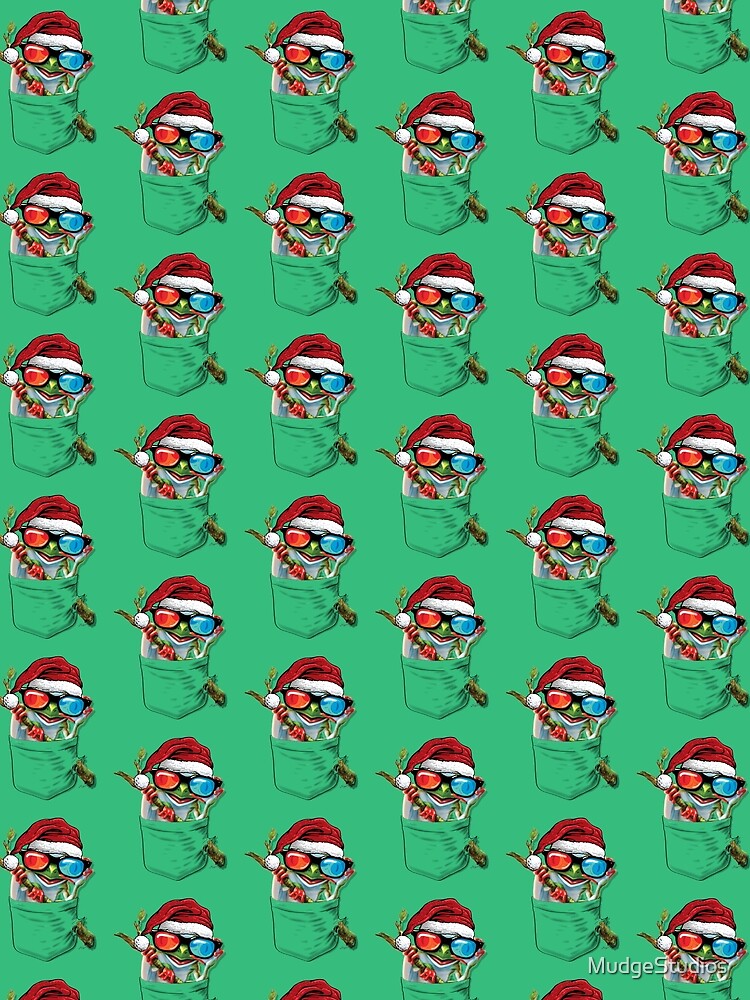 Pocket Christmas Tree Frog With 3D Glasses by MudgeStudios