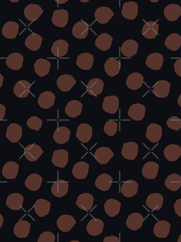 dark academia organic dots pattern in brown and black by neopop