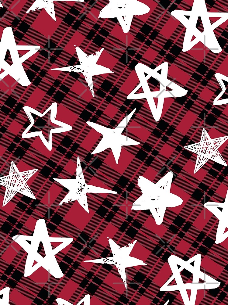 check, star, Christmas, black, pattern, strips, by mintdiamond21