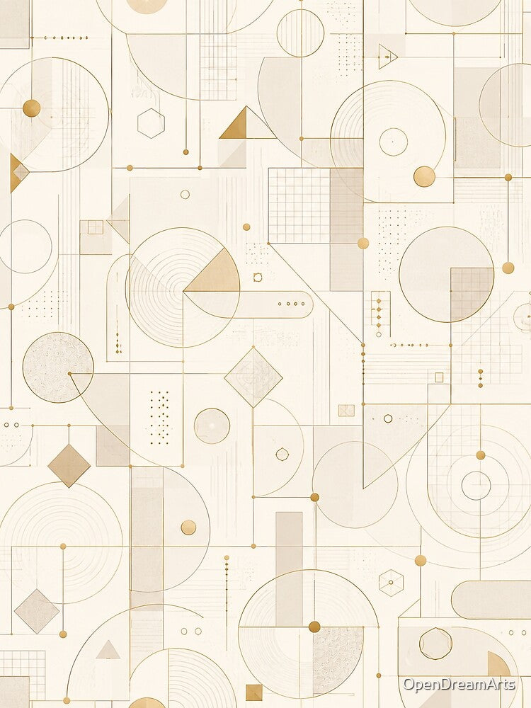 Modern Geometric Seamless Pattern – Light Beige Hospitality Aesthetic by OpenDreamArts