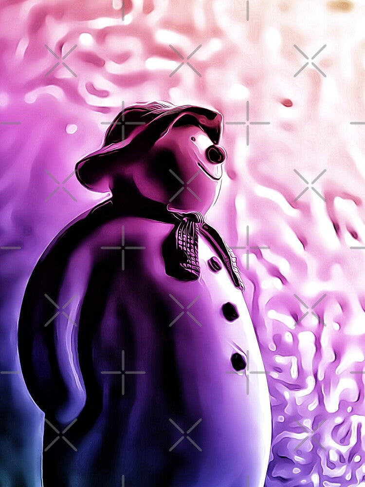 Christmas Purple Snowman by RitaMaye
