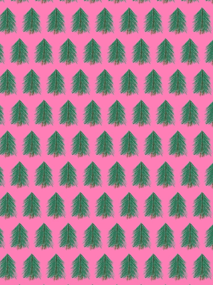 Pink Christmas Fur Tree Forest by DanielleGensler