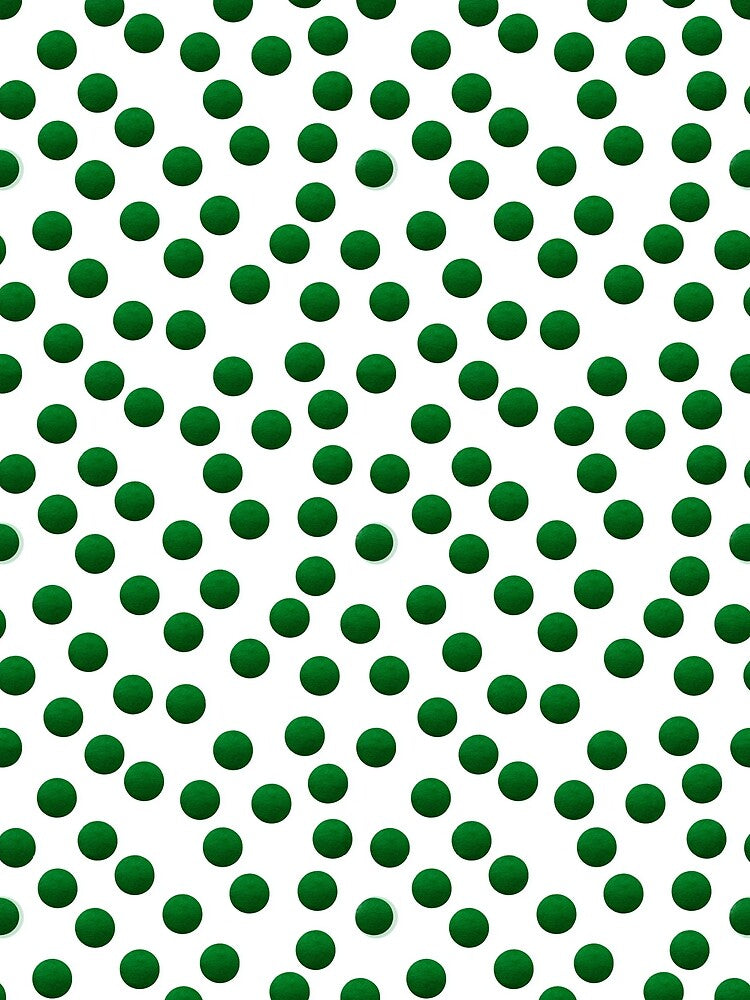 Forest Green Polka Dot Phone Case Gift for Her | Scattered Green Dot Pattern Tote Bag for Mom | Minimalist Emerald Dotted Journal for Student | Green Polka Dot Throw Blanket by VivaFy