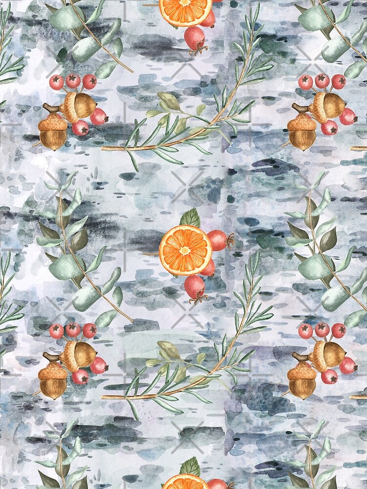 Orange Festive Pattern by Lylabean22