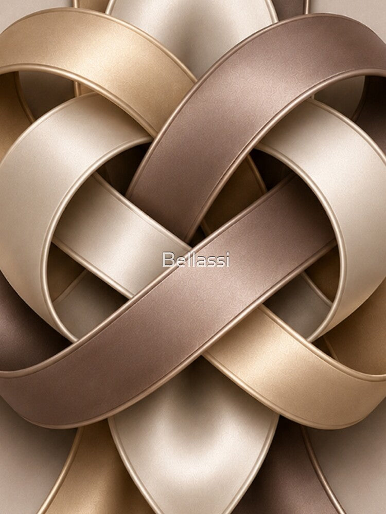 Champagne Infinity Knot Abstract by Bellassi