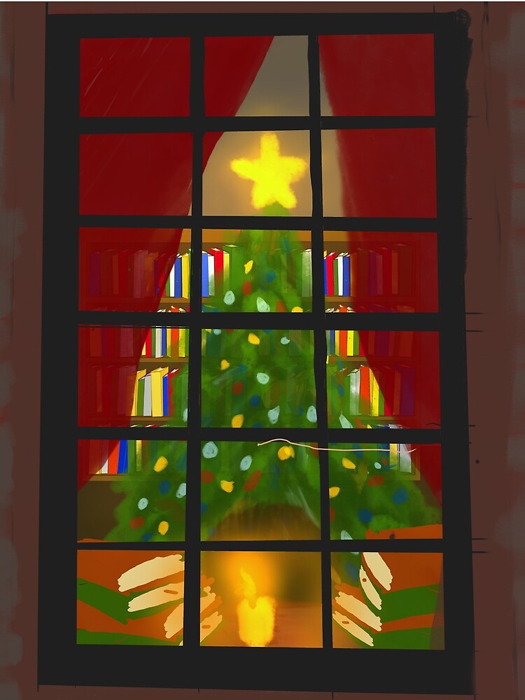 Christmas Bookish Window View by bookstackdream