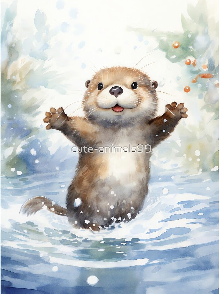 Snowball Juggling Otter by cute-animals99