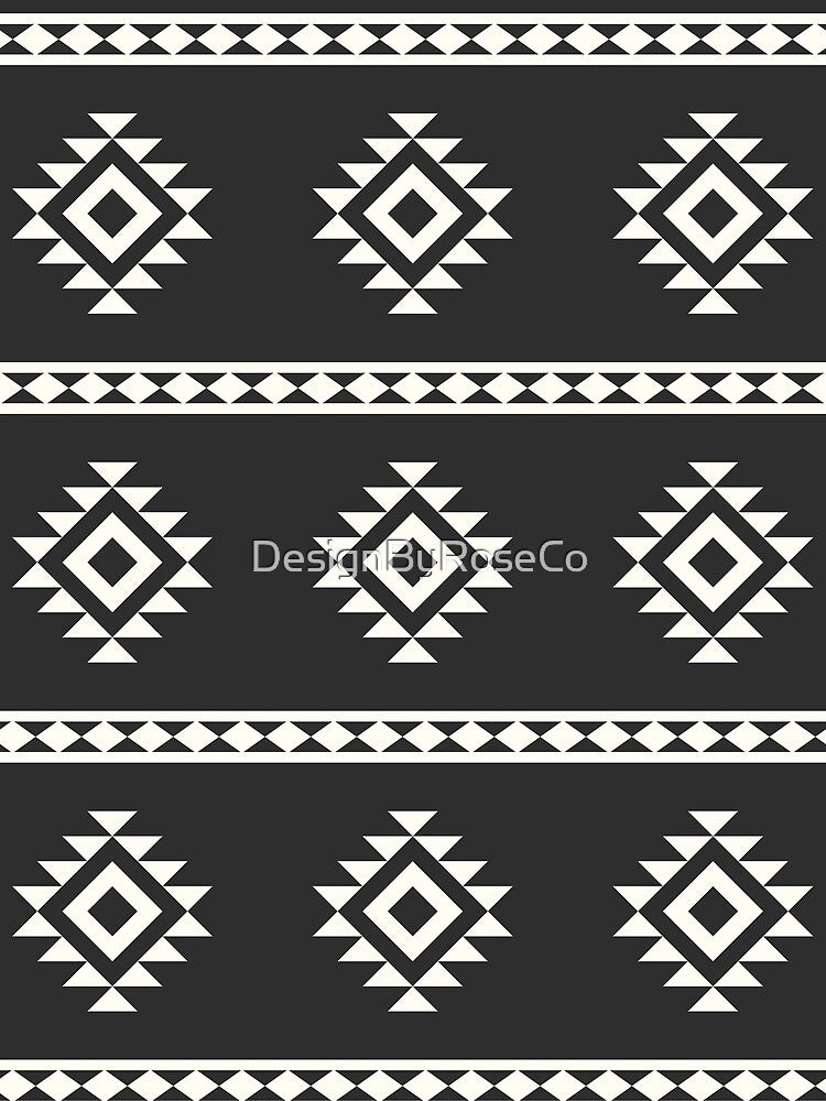 Black and Cream Bold Geometric Pattern by DesignByRoseCo