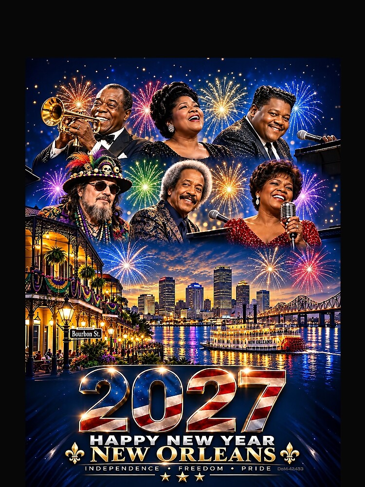 2027 HAPPY NEW YEAR - NEW ORLEANS - French Quarter New Year's Celebration by DBM Photo Art 1