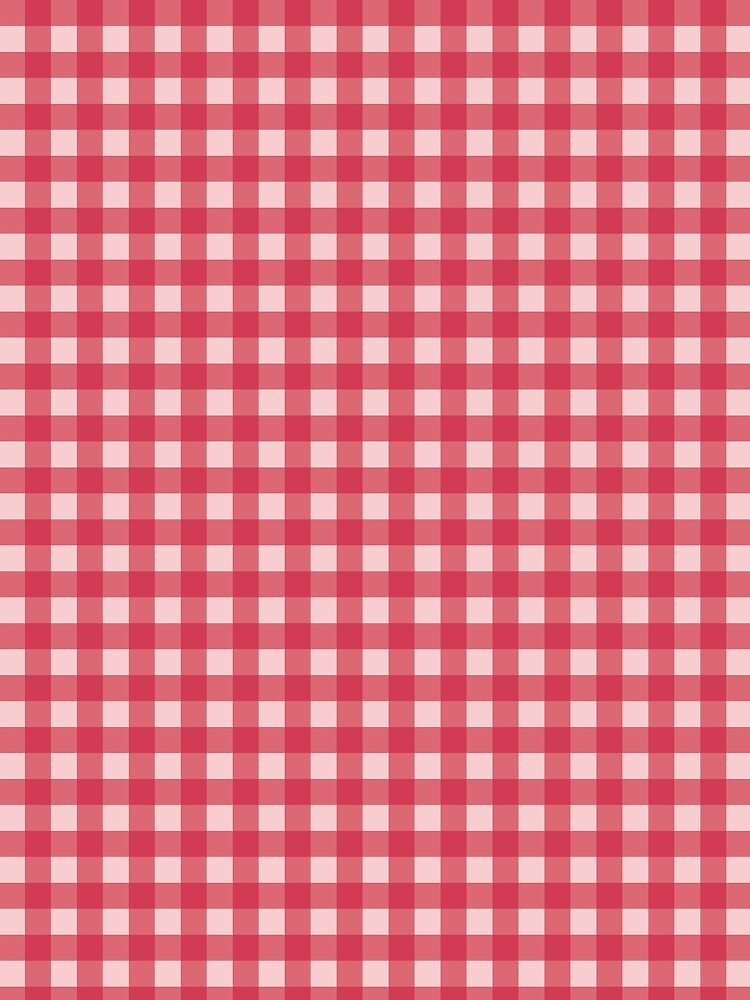 Cherry Red and Soft Pink Gingham Phone Case Gift for Girls | Gingham Checkered Journal for Students | Cherry Red Gingham Tote Bag Gift for Mom by VivaFy