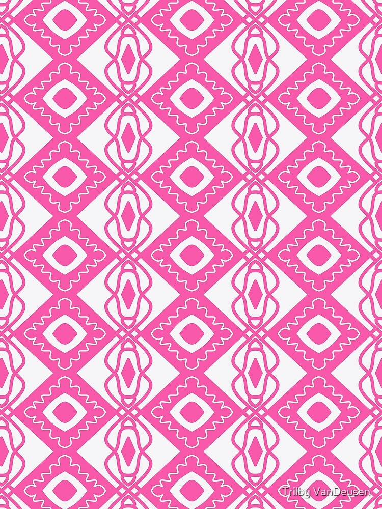 Peppermint Pink Retro Hygge Pattern by ROSEBLUE Orignals