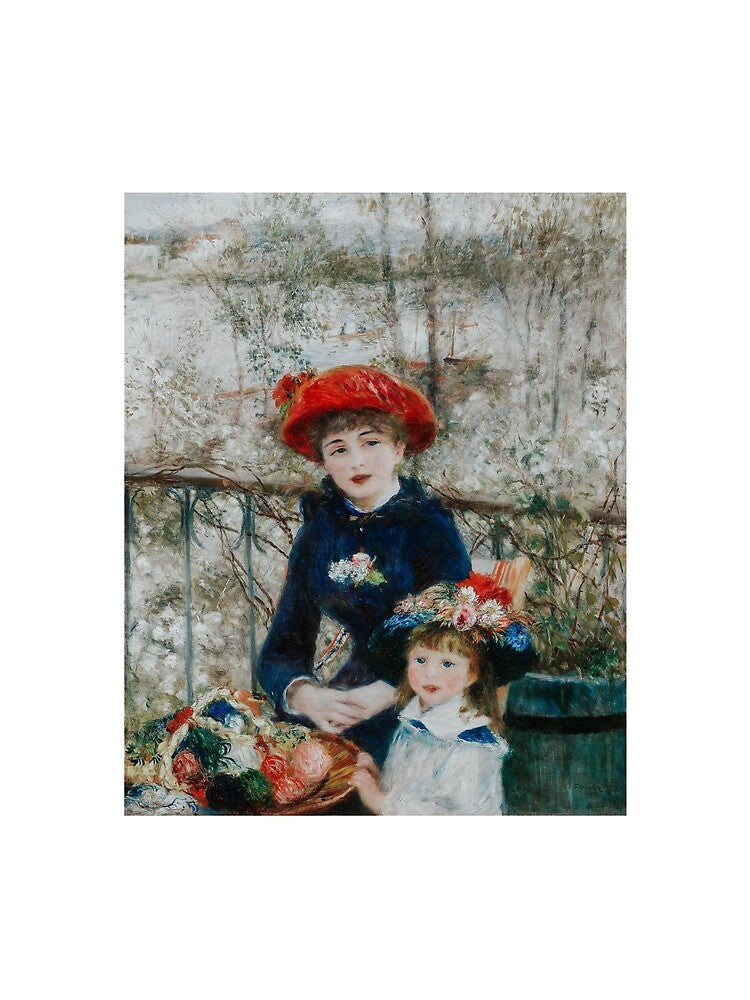 Two Sisters (On the Terrace) (1881) -- Renoir painting by apopofbeauty