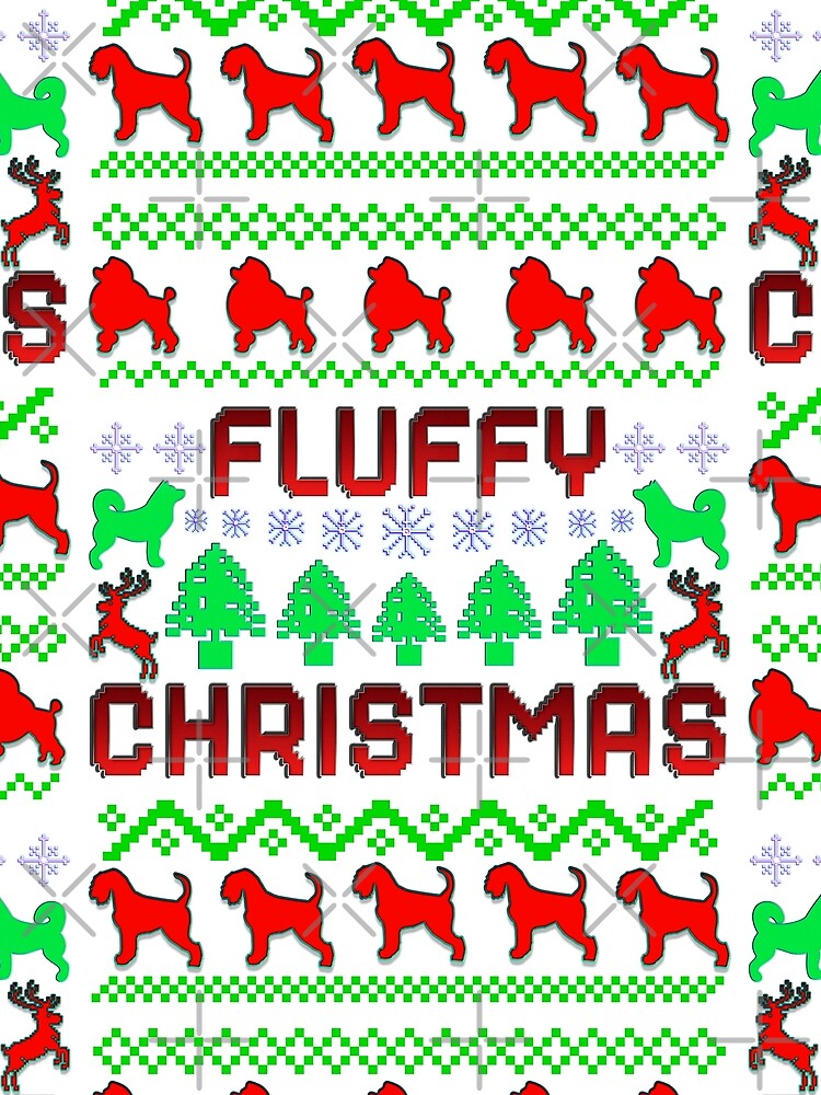 Fluffy Christmas, Christmas Dog Pattern by ACC