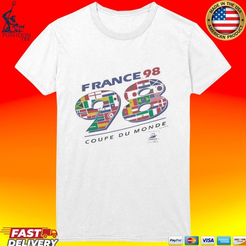 France 98 Coupe Du Monde Flag Numbers Unisex