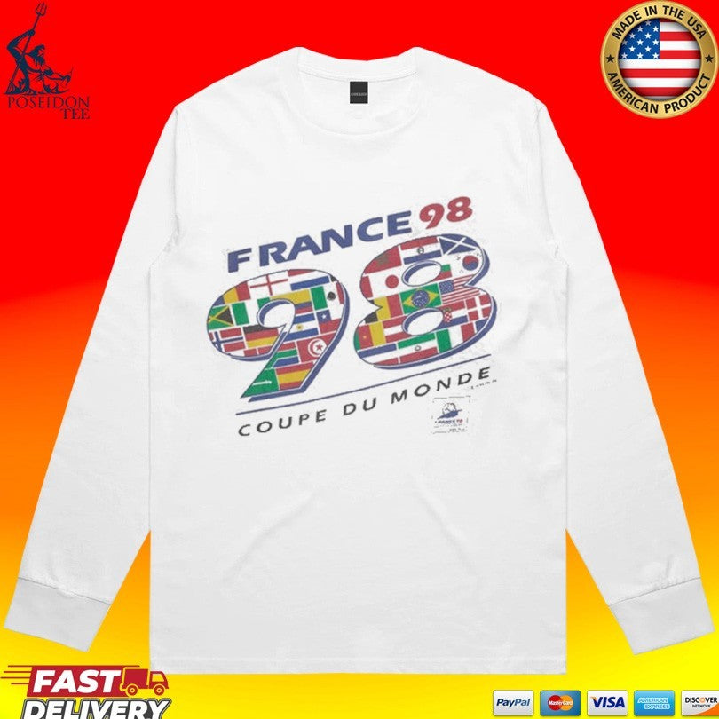 France 98 Coupe Du Monde Flag Numbers Unisex