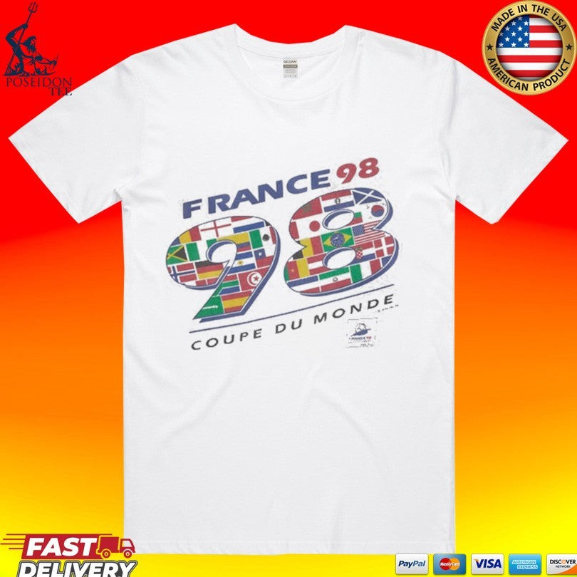 France 98 Coupe Du Monde Flag Numbers Unisex