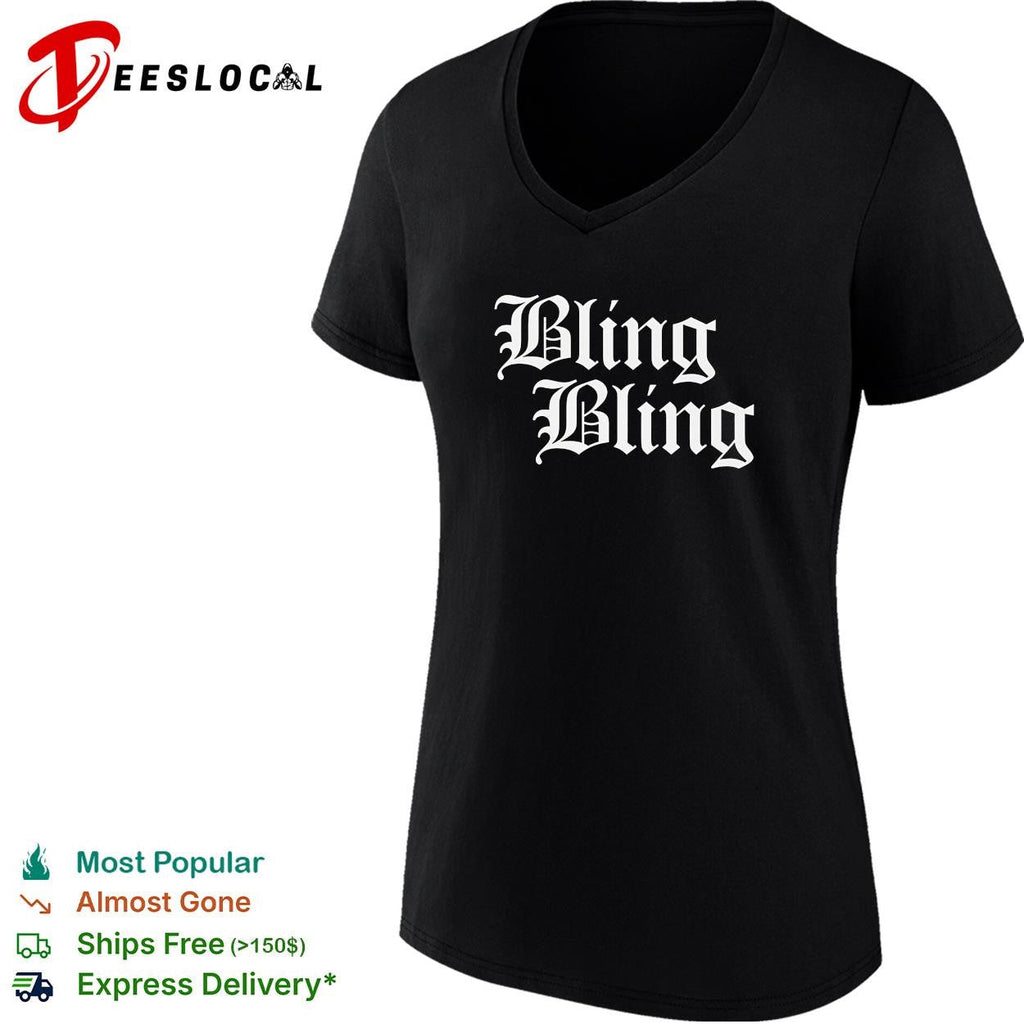 Bling Bling gothic lettering graphic shirt Unisex