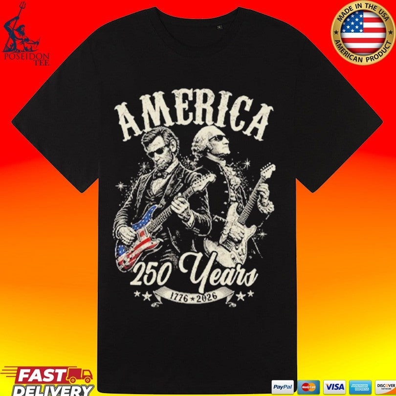 George Washington Lincoln Playing Guitar 250 Years Unisex