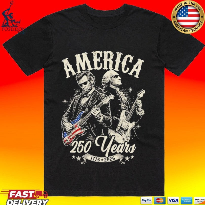 George Washington Lincoln Playing Guitar 250 Years Unisex