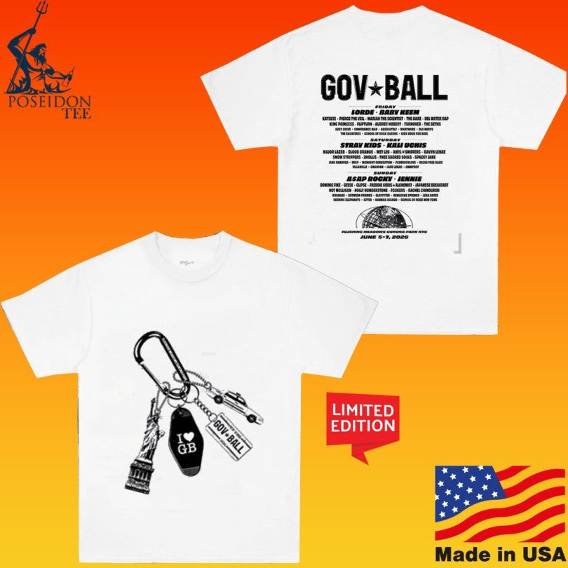 Governors Ball Music Festival Keychain Lineup Unisex