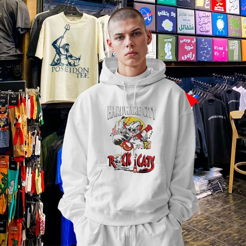 Hardware City Rock Cats Cartoon Unisex