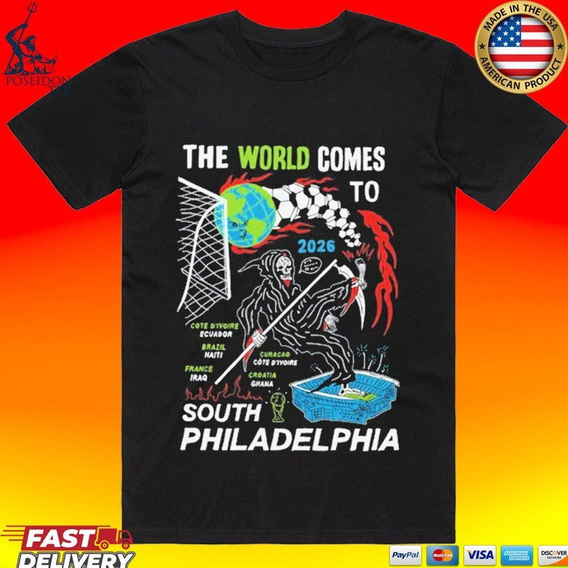 Heavyslime The World Comes To 2026 South Philadelphia Grim Reaper Unisex