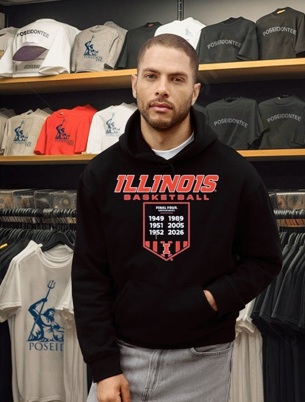 Illinois Basketball Final Fours Banner Unisex