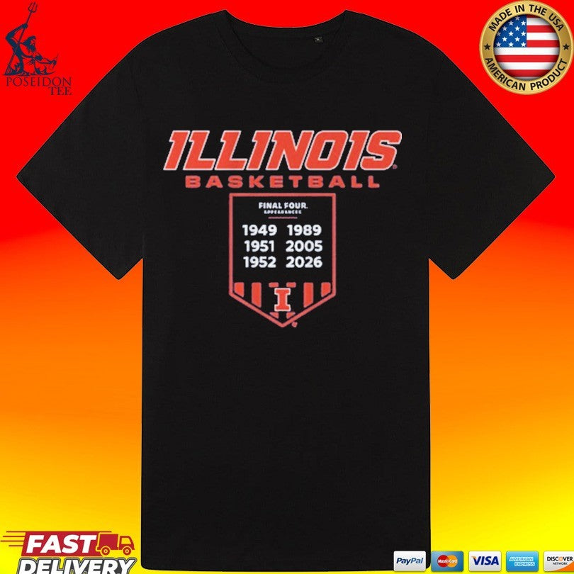 Illinois Basketball Final Fours Banner Unisex