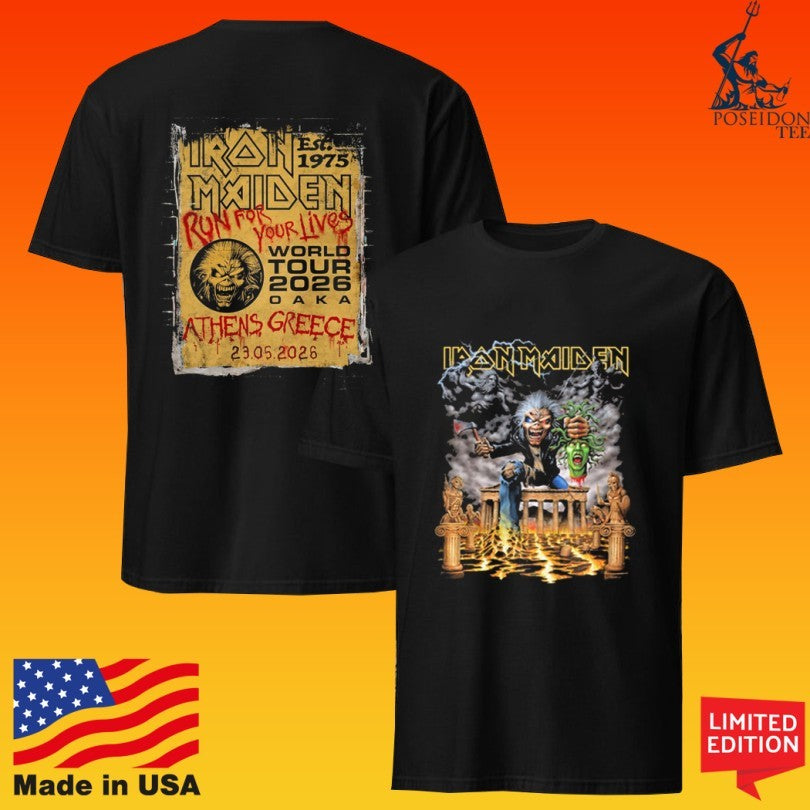 Iron Maiden Run For Your Lives 2026 Tour Greece Unisex