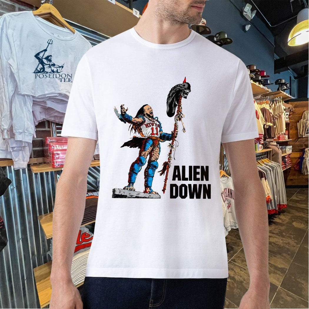 Jalen Brunson Spurs Wemby Alien Down Unisex