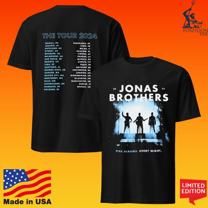 Jonas Brothers Five Albums Every Night The Tour 2024 Unisex