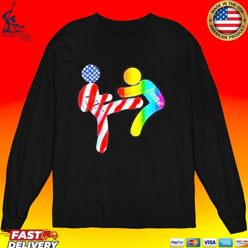 July Independence Kick June Pride Month Unisex