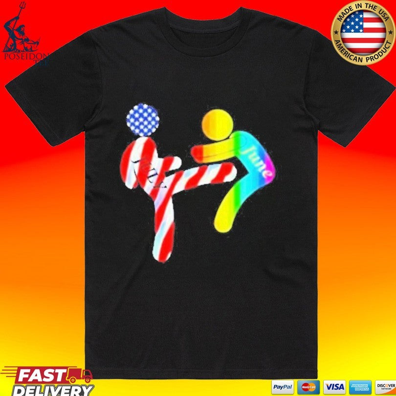 July Independence Kick June Pride Month Unisex