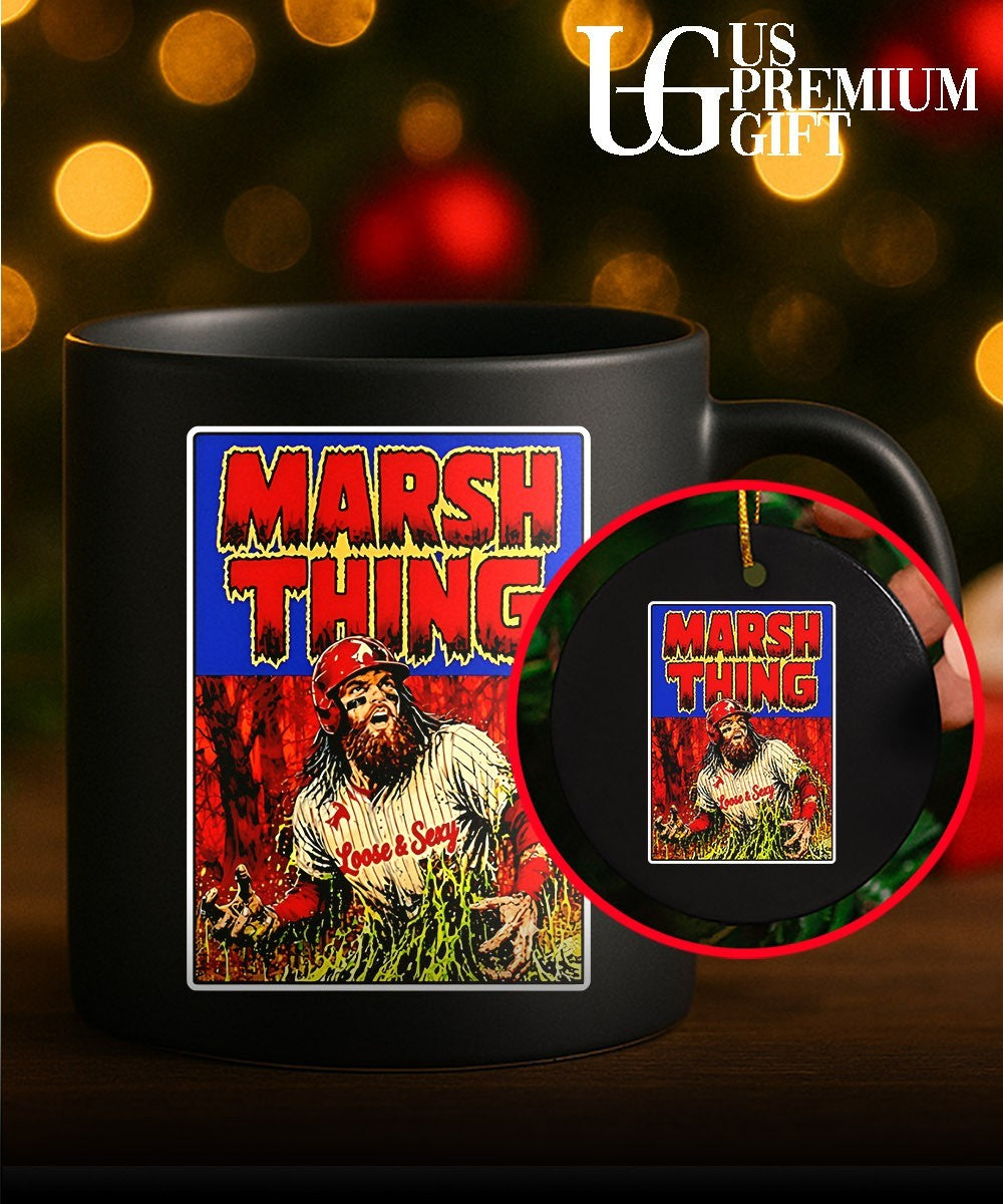 Marsh Thing holding fish Philadelphia Phillies baseball shirt Unisex