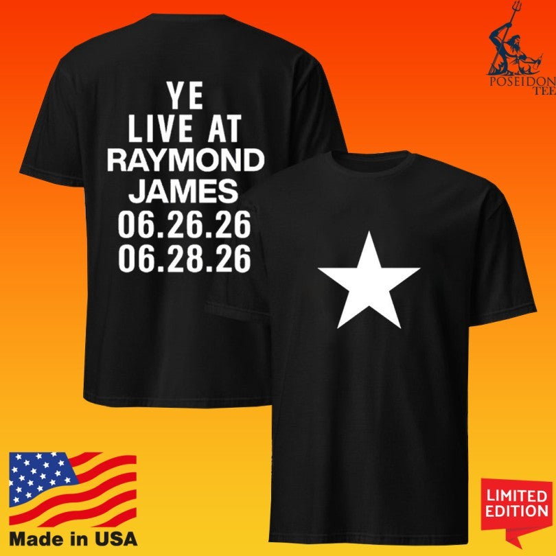 Kanye West Live At Raymond James Stadium Tampa Florida 2026 Concert Merch On June 26 And 28 2026 Star