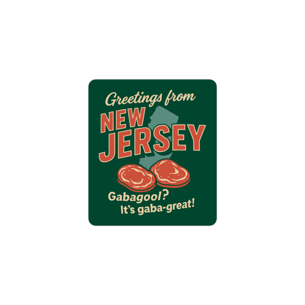 Greetings From New Jersey Sticker Unisex
