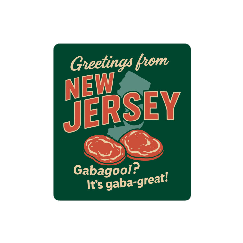 Greetings From New Jersey Sticker Unisex